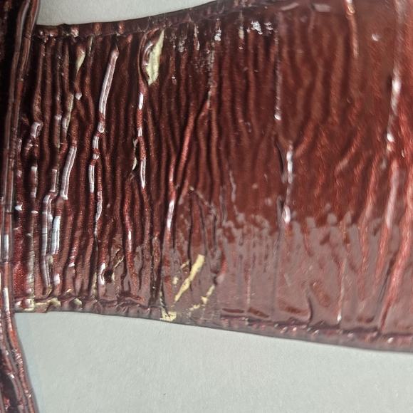 Michael Kors burgundy embossed patent leather shoulder bag - Picture 7 of 13